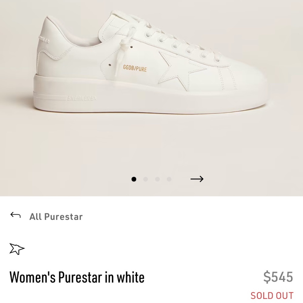 Golden Goose Pure Star size 39